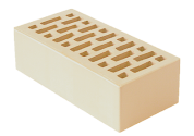 кирпич облицовочный полуторный, м-150,120x250x88, бежевый