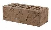 кирпич облицовочный полуторный, м-175,120x250x88, коричневый скала